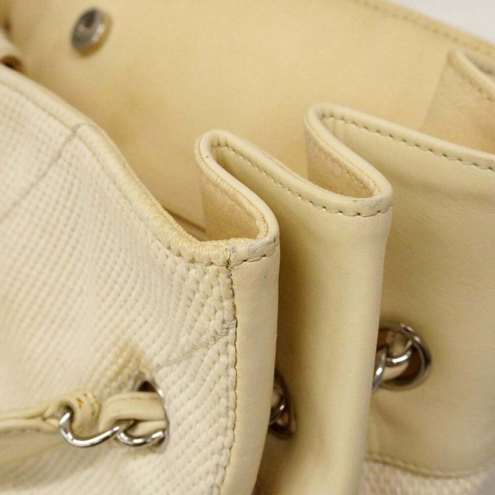 CHANEL White Canvas Tote Bag - Picture 7 of 16